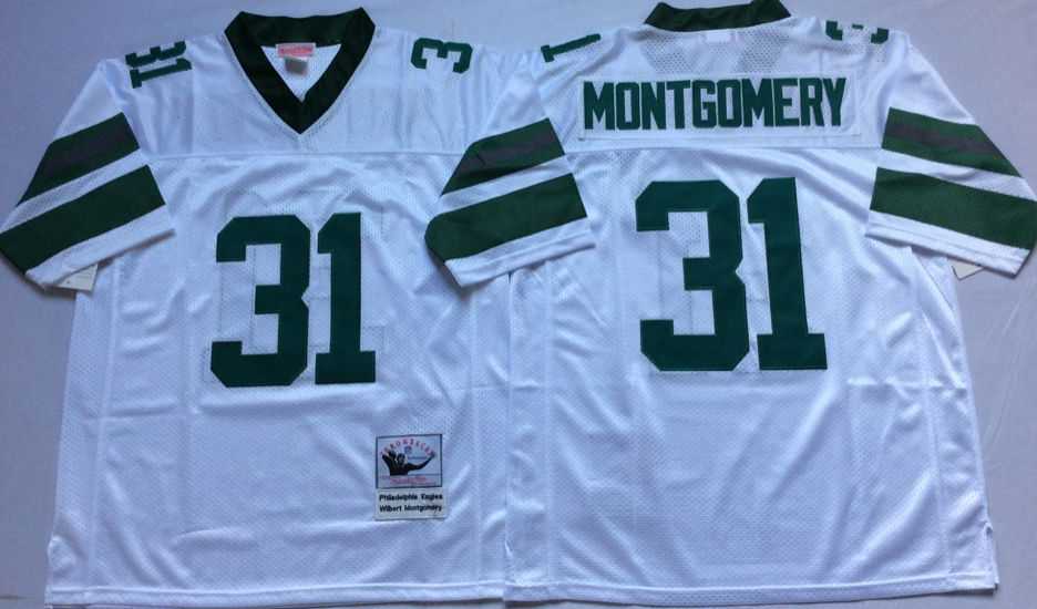Eagles 31 Wilbert Montgomery White M&N Throwback Jersey->nfl m&n throwback->NFL Jersey